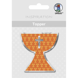 Topper "Joy" orange, Symbol Kelch