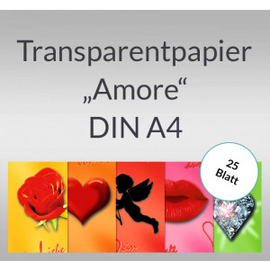 Transparentpapier "Amore" DIN A4 - 25 Blatt