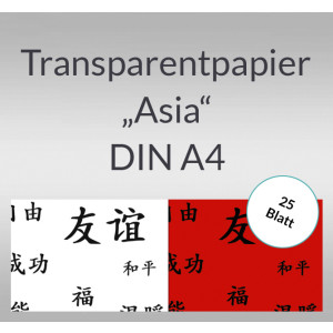 Transparentpapier "Asia" DIN A4 - 25 Blatt