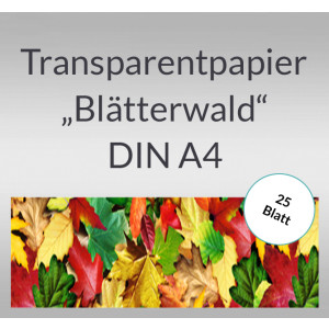 Transparentpapier "Blätterwald" DIN A4 - 25 Blatt