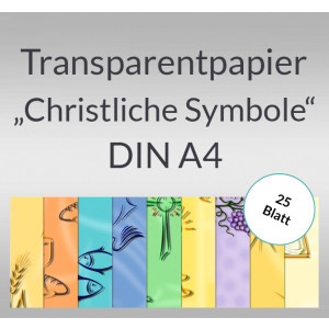 Transparentpapier "Christliche Symbole" DIN A4 - 25 Blatt