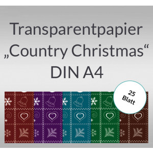 Transparentpapier "Country Christmas" DIN A4 - 25 Blatt