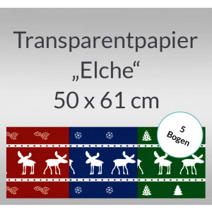 Transparentpapier "Elche" 50 x 61 cm - 5 Bogen