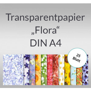 Transparentpapier "Flora" DIN A4 - 25 Blatt