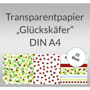 Transparentpapier "Glückskäfer" DIN A4 - 25 Blatt