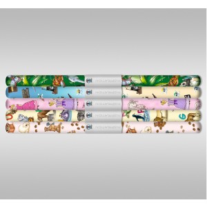 Transparentpapier "Kinderland" 50 x 61 cm - 5 Rollen sortiert