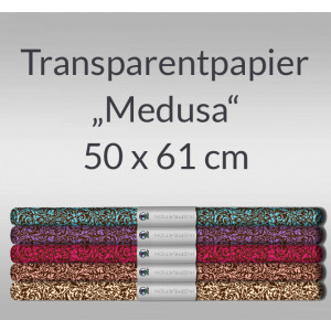 Transparentpapier "Medusa" 50 x 61 cm - 5 Rollen sortiert