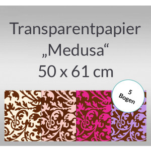 Transparentpapier "Medusa" 50 x 61 cm - 5 Rollen