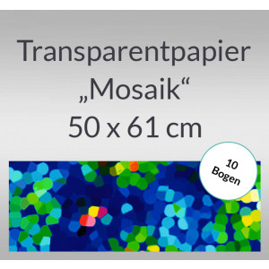 Transparentpapier "Mosaik" 50 x 61 cm dunkel - 10 Bogen
