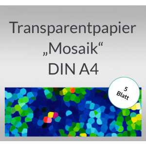 Transparentpapier "Mosaik" DIN A4 dunkel - 5 Blatt