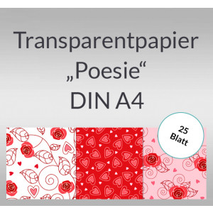 Transparentpapier "Poesie" DIN A4 - 25 Blatt