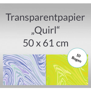 Transparentpapier "Quirl" 50 x 61 cm - 10 Bogen