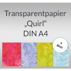 Transparentpapier "Quirl" DIN A4 - 25 Blatt