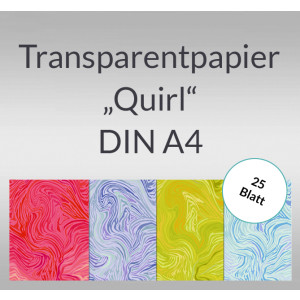Transparentpapier "Quirl" DIN A4 - 5 Blatt