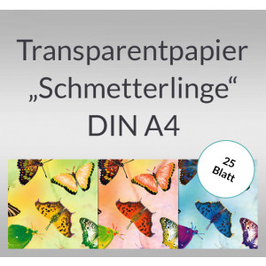 Transparentpapier "Schmetterlinge" DIN A4 - 25 Blatt