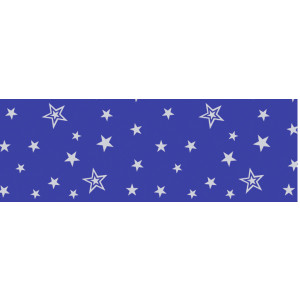 Transparentpapier "Silver Stars" 50 x 61 cm blau - 5 Rollen
