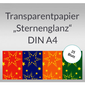 Transparentpapier "Sternenglanz" DIN A4 - 25 Blatt