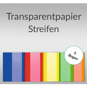 Transparentpapier "Streifen" DIN A4 - 5 Blatt