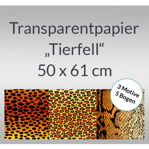 Transparentpapier "Tierfall" 50 x 61 cm - 5 Rollen