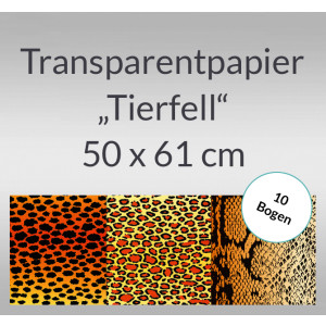 Transparentpapier "Tierfell" 50 x 61 cm - 10 Bogen