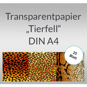 Transparentpapier "Tierfell" DIN A4 - 25 Blatt