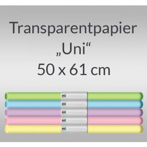 Transparentpapier "Uni" 50 x 61 cm Sortierung 2 - 5 Rollen