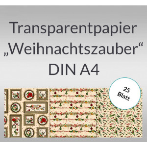 Transparentpapier "Weihnachtszauber" DIN A4 - 25 Blatt