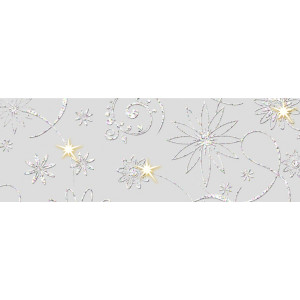Transparentpapier "White Line Glitter" DIN A4 Blüten - 5 Blatt