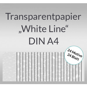 Transparentpapierblock "White Line" 50 x 61 cm - 24 Blatt sortiert