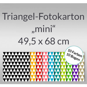 Triangel-Fotokarton "mini" 49,5 x 68 cm - 10 Bogen sortiert