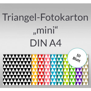 Triangel-Fotokarton "mini" DIN A4 - 10 Blatt
