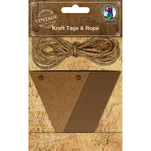 Wimpel & Jutegarn "Kraft Tags & Rope"