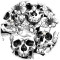 Weiteres Bild zu Designkarton "Skull" DIN A4 - 5 Blatt