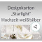 Weiteres Bild zu Designkarton "Starlight" Hochzeit weiß/silber DIN A4 - 25 Blatt