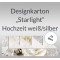 Weiteres Bild zu Designkarton "Starlight" Hochzeit weiß/silber DIN A4 - 25 Blatt