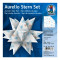 Weiteres Bild zu Faltblätter Aurelio-Stern "Classic Christmas" Eisblumen blau/braun 14,8 x 14,8 cm