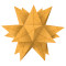 Weiteres Bild zu Faltblätter Aurelio-Stern "Starlight" gold matt 19,8 x 19,8 cm