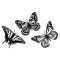 Weiteres Bild zu Folien Sticker "Vintage" Schmetterlinge